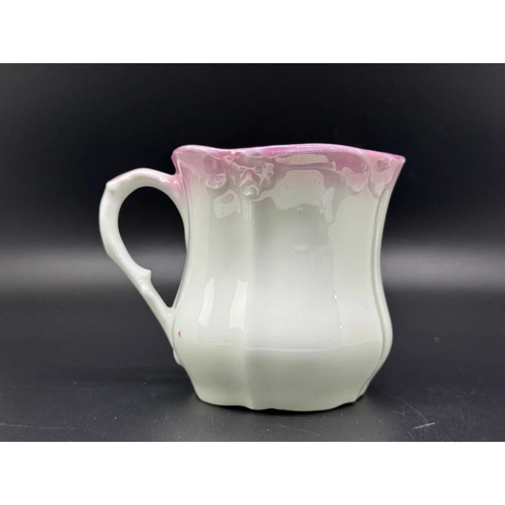 Antique‎ Floral Shaving Mug Mustache Cup with Soap Shelf No Chips or Cracks